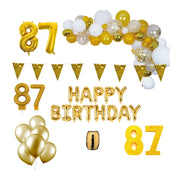 87 jaar Verjaardag Versiering Pakket Goud XL