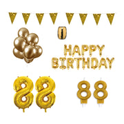 88 jaar Verjaardag Versiering Pakket Goud