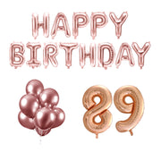89 jaar Verjaardag Versiering Ballon Pakket rosé goud