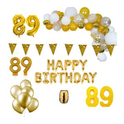 89 jaar Verjaardag Versiering Pakket Goud XL