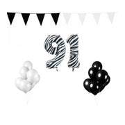 91 jaar Verjaardag Versiering Pakket Zebra