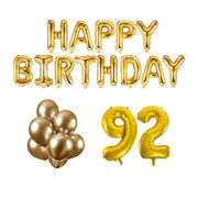 92 jaar Verjaardag Versiering Ballon Pakket Goud