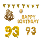 93 jaar Verjaardag Versiering Pakket Goud