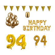 94 jaar Verjaardag Versiering Pakket Goud