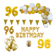 96 jaar Verjaardag Versiering Pakket Goud XL