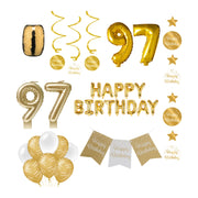 97 jaar Verjaardag Versiering Pakket Gold