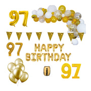 97 jaar Verjaardag Versiering Pakket Goud XL