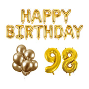 98 jaar Verjaardag Versiering Ballon Pakket Goud