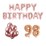 98 jaar Verjaardag Versiering Ballon Pakket rosé goud