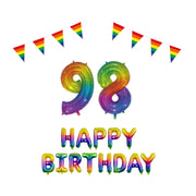 98 jaar Verjaardag Versiering Pakket Regenboog