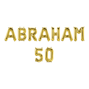 Abraham 50 folieballonnen set goud 41cm