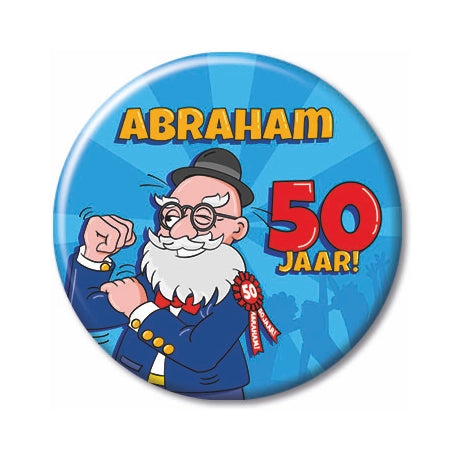 Abraham Cartoon - Button klein