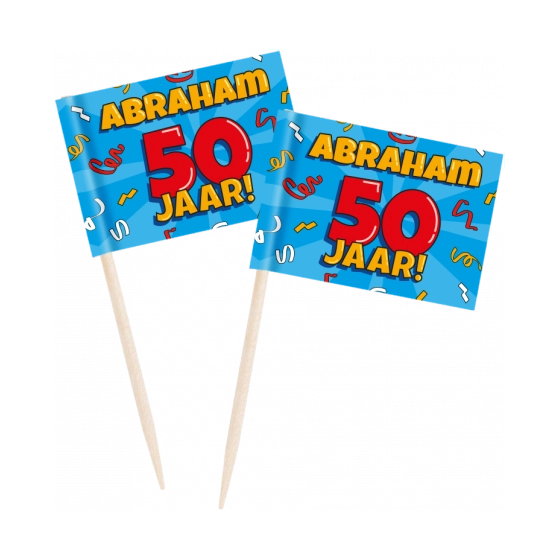 Abraham Cartoon - Cocktail Prikkers - 50 stuks