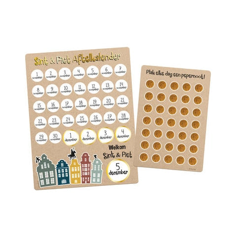Aftelkalender 'Welkom Sint & Piet'