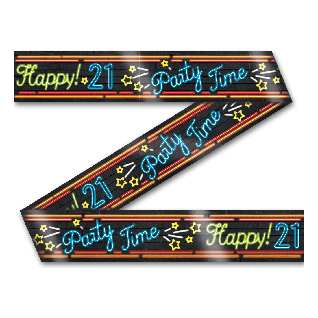 Afzetlint - 21 jaar - Neon