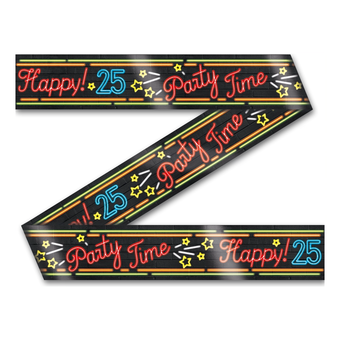 Afzetlint - 25 jaar - Neon