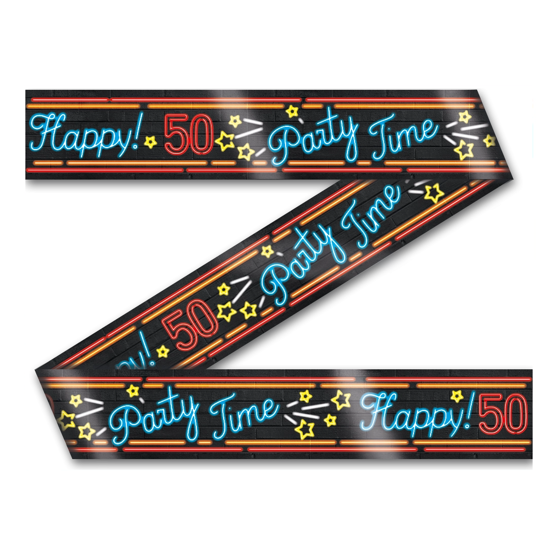 Afzetlint - 50 jaar - Neon