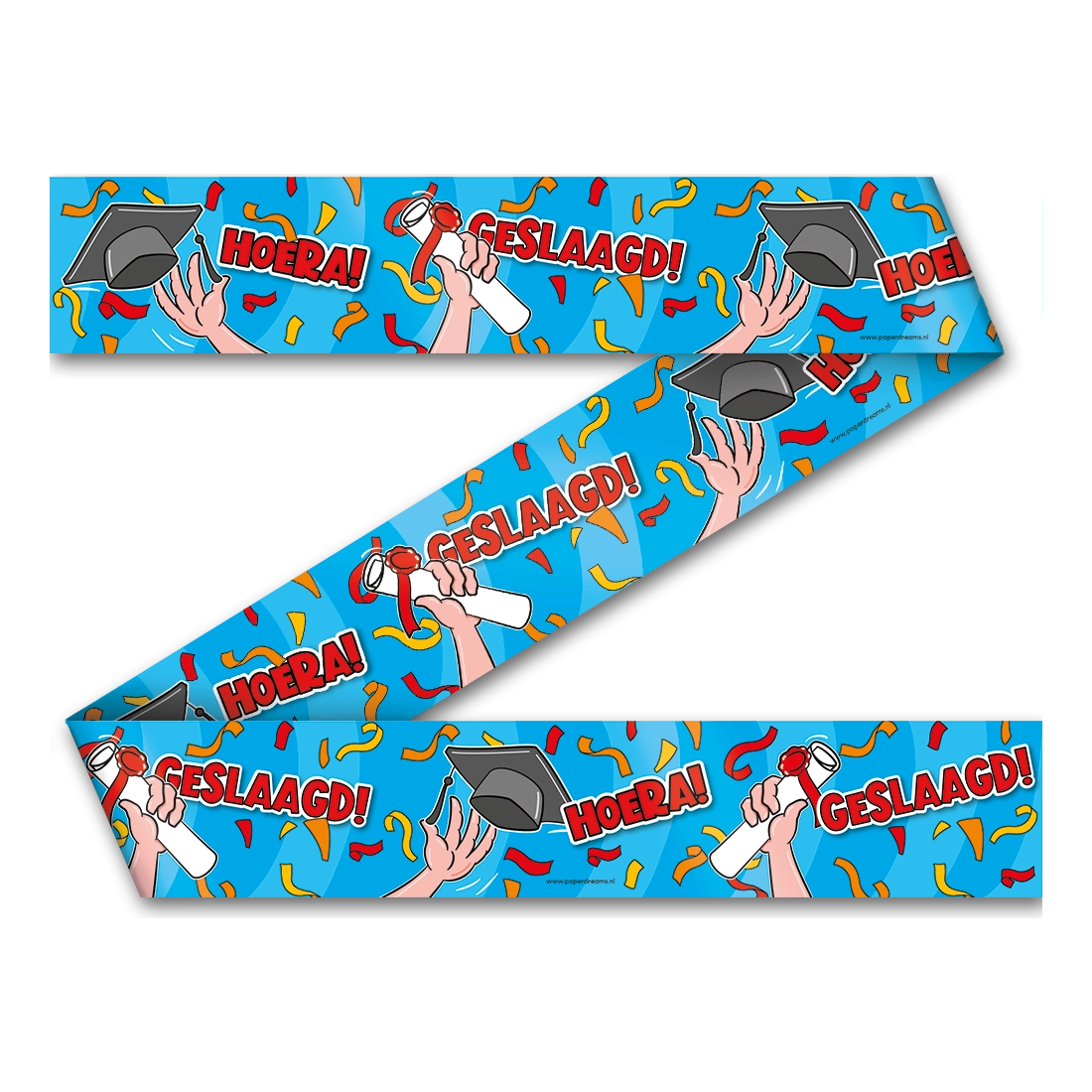 Afzetlint Geslaagd Cartoon 12 meter