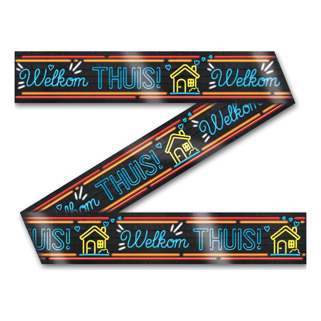 Afzetlint - Welkom Thuis - Neon