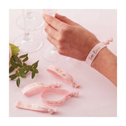 Armbandjes Team Bride roze 5 stuks | Vrijgezellenfeest armbandjes Team Bride 5 stuks