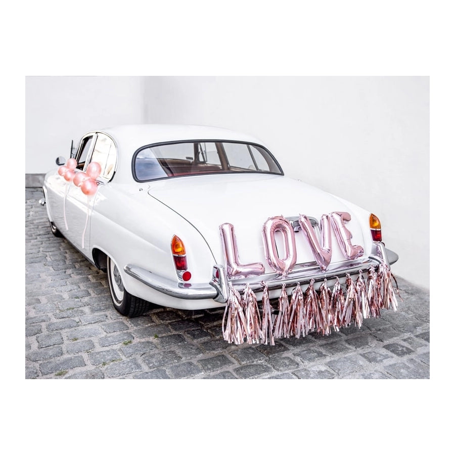 Auto decoratie set LOVE, Rosé Goud