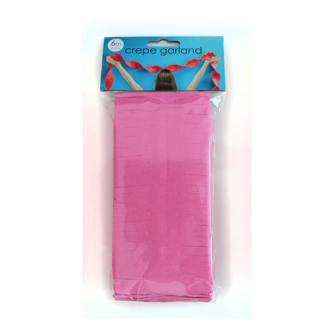 Baby Roze Crêpe papier Slinger 6 meter