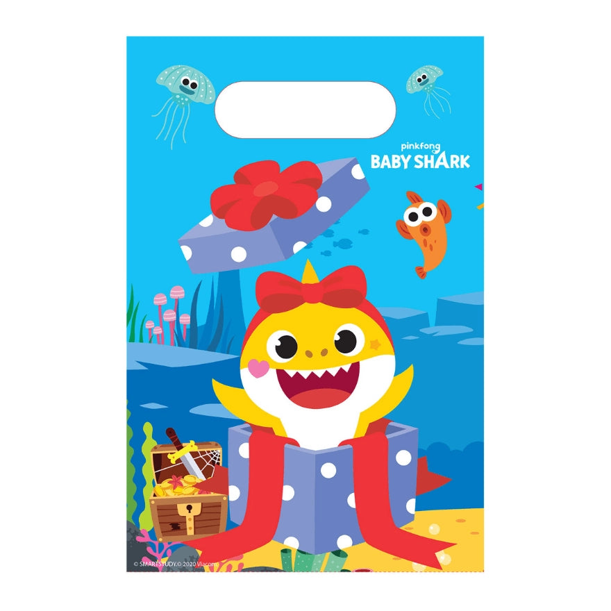 Baby Shark 8 papieren uitdeelzakjes