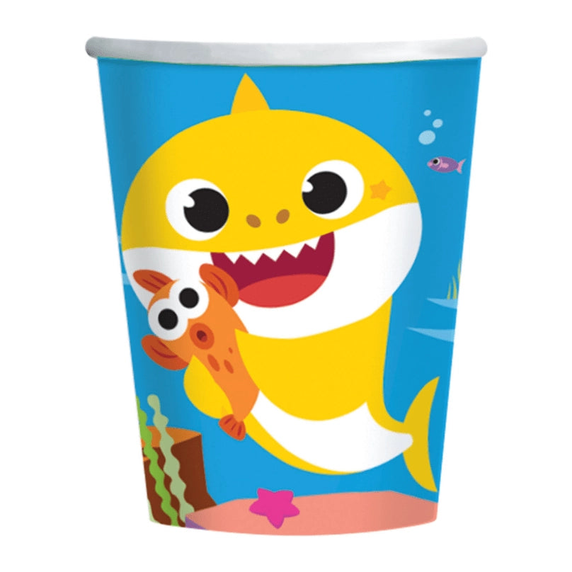 Baby Shark papieren bekers 8 stuks