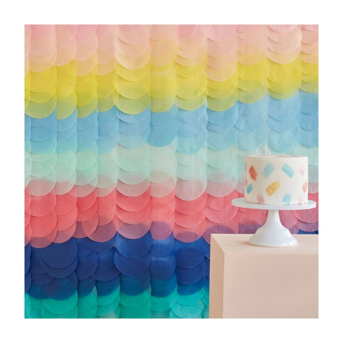 Backdrop/ deurgordijn kleurrijke schijven Mix it Up Brights 2x2 meter