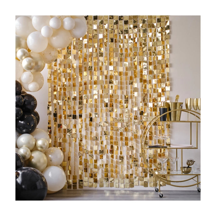 Backdrop pailetten goud Champagne 2x1 meter
