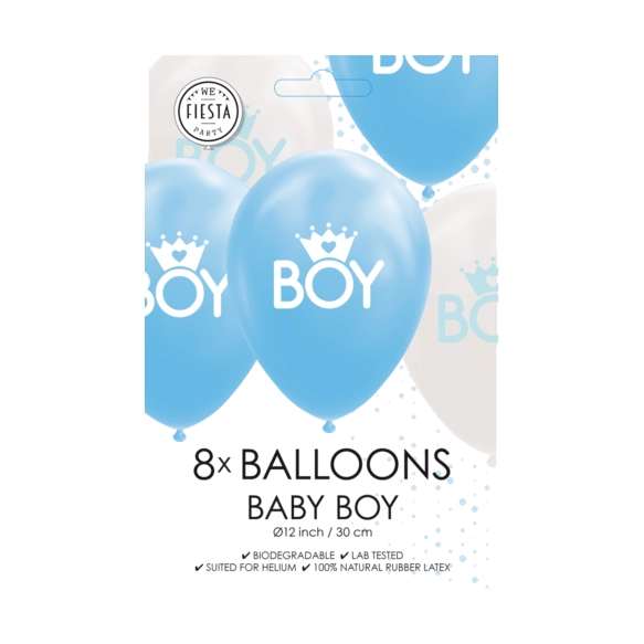 Ballonnen Boy - 8 stuks - 30cm