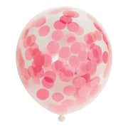 Ballonnen Confetti Licht Roze - 6 stuks - 30cm