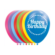Ballonnen Happy Birthday - 8 stuks - 30cm