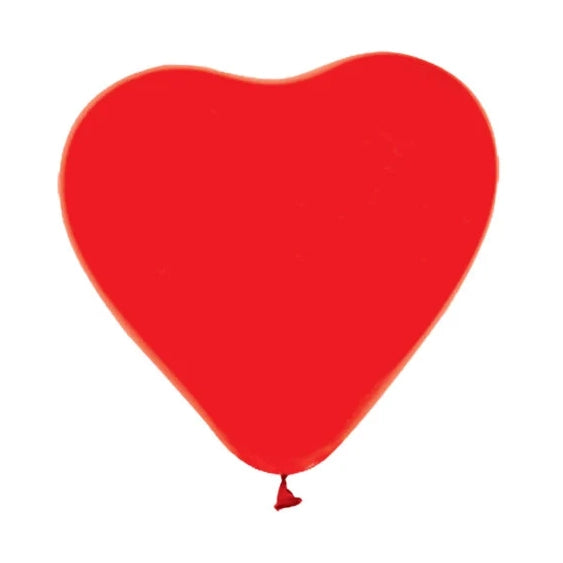 Ballonnen Hartvorm Rood - 6 stuks - 30cm