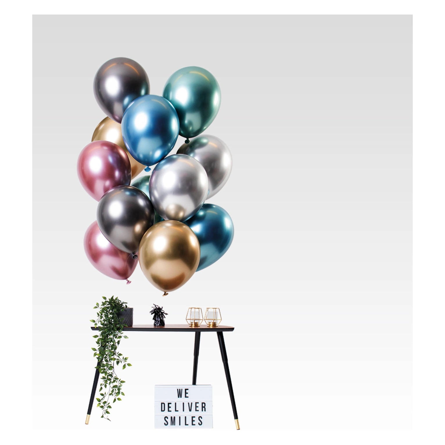 Ballonnen Mirror Effect Treasures 33cm - 12 stuks