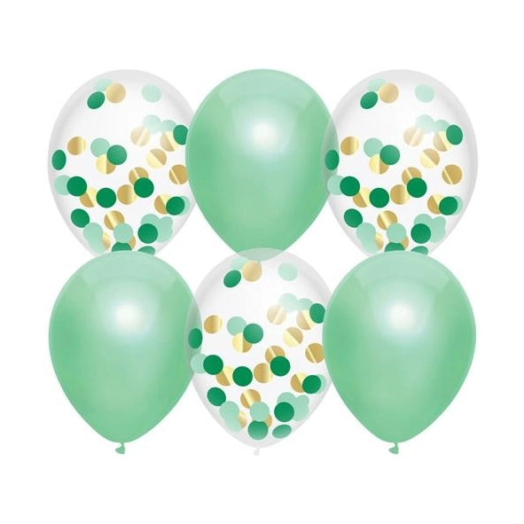 Ballonnen mix Lovely Mint 30cm 6st