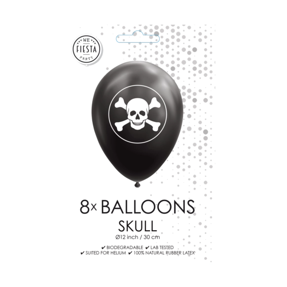 Ballonnen Piraat - 8 stuks - 30cm