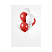 Ballonnen Rood & Wit - 10 stuks - 30cm