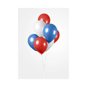 Ballonnen Rood, Wit & Blauw - 10 stuks - 30cm