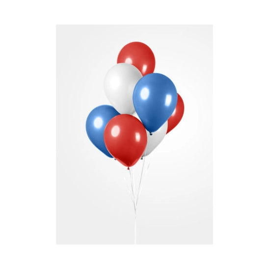 Ballonnen Rood, Wit & Blauw - 10 stuks - 30cm