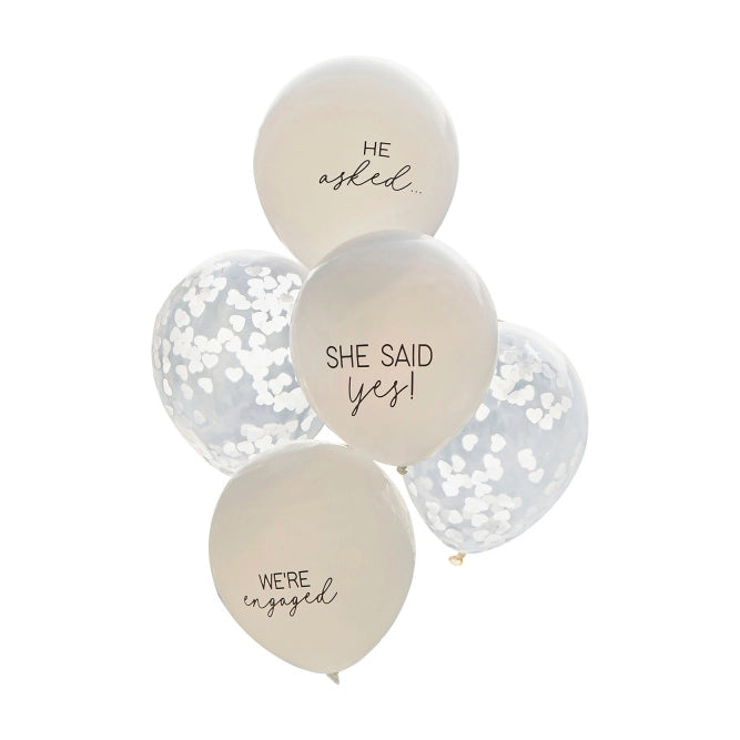 Ballonnen She said Yes 5 stuks 30cm