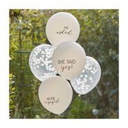 Ballonnen She said Yes 5 stuks 30cm