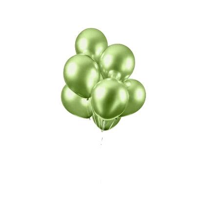 Ballonnen Spiegel Licht Groen - 10 stuks - 30cm