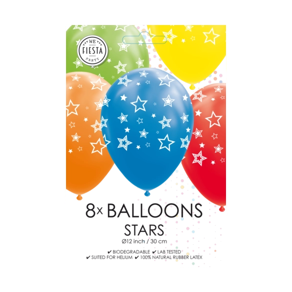 Ballonnen Sterren - 8 stuks - 30cm