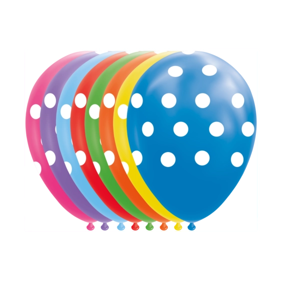 Ballonnen Stippen - 8 stuks - 30cm