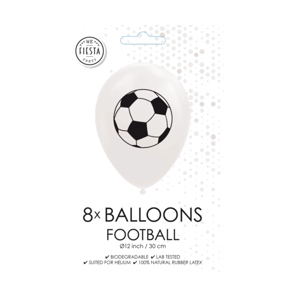 Ballonnen Voetbal - 8 stuks - 30cm