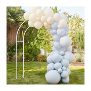 Ballonnenboog blauw en creme 5m