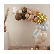 Ballonnenboog goud, bruin en nude 4m
