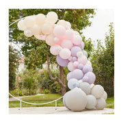 Ballonnenboog grijs, lila en roze 4m