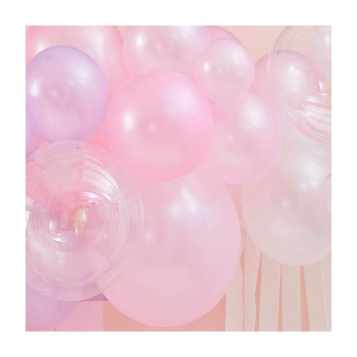 Ballonnenboog pastel met streamers 3m